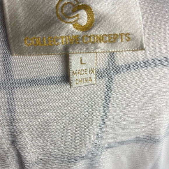 "COLLECTIVE CONCEPTS" WHITE/BLACK PLAID CAREER CASUAL MIDI DRESS 👗 - Picture 7 of 7